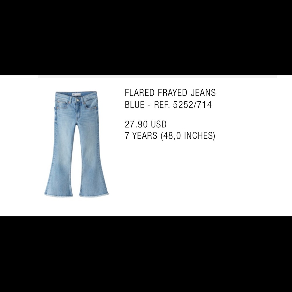 Girl zara flared jeans